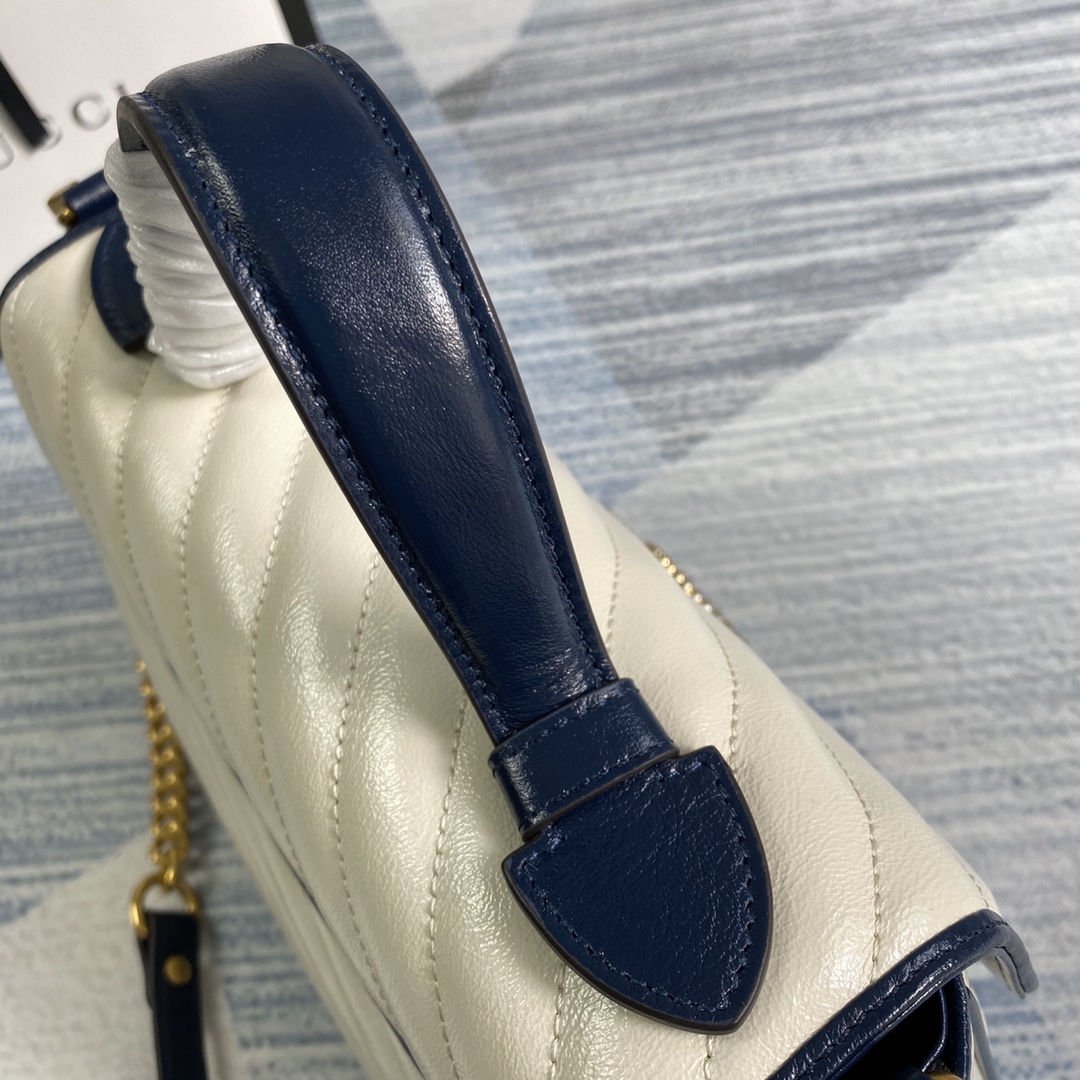 498110 GG Marmont small top handle bag, GUCCI Top Handle Bags for Women