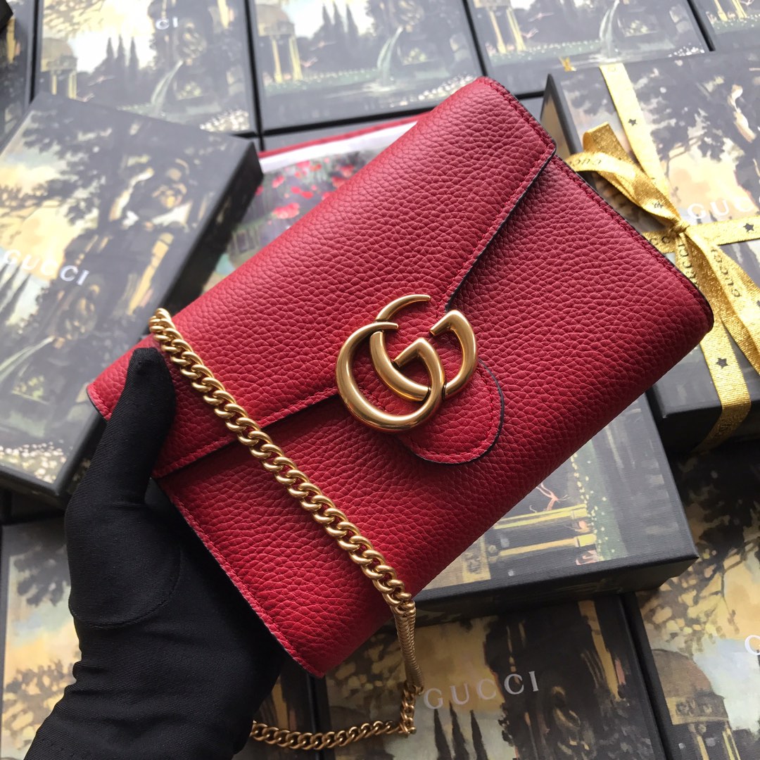 401232 GUCCI GG Marmont leather mini chain bag
