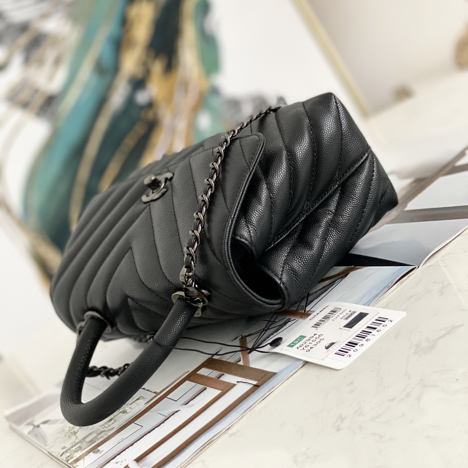 Small Flap Bag with Top Handle, CHANEL Handbags