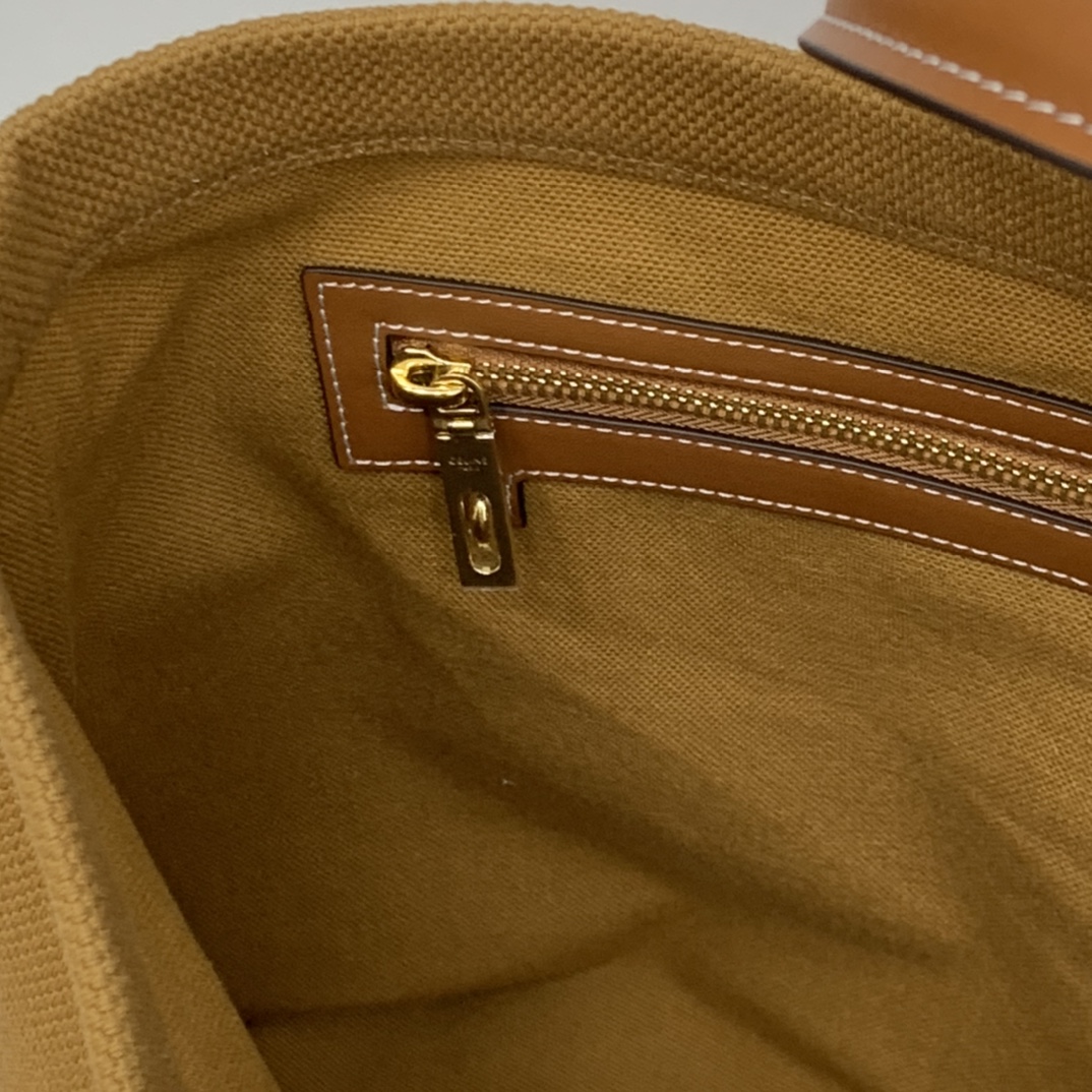 HORIZONTAL CABAS CELINE IN CANVAS WITH CELINE PRINT AND CALFSKIN