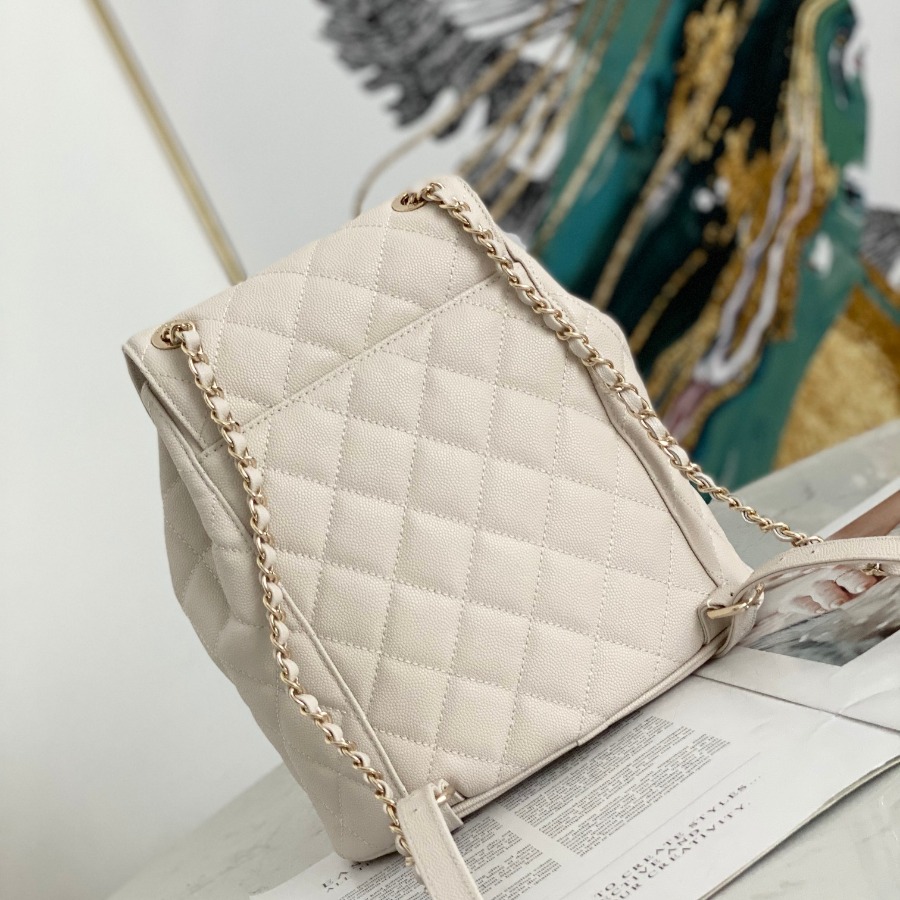 Chanel Backpacks, Calfskin, Gold-Tone Metal