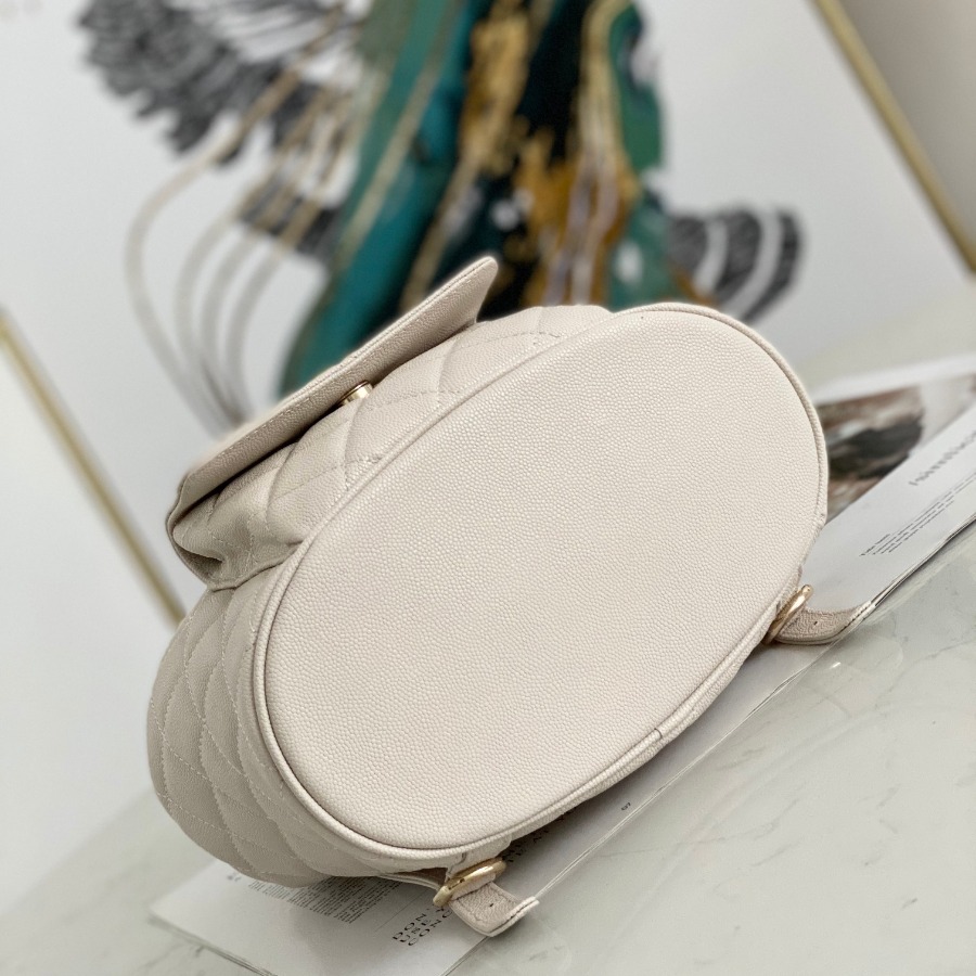 Chanel Backpacks, Calfskin, Gold-Tone Metal