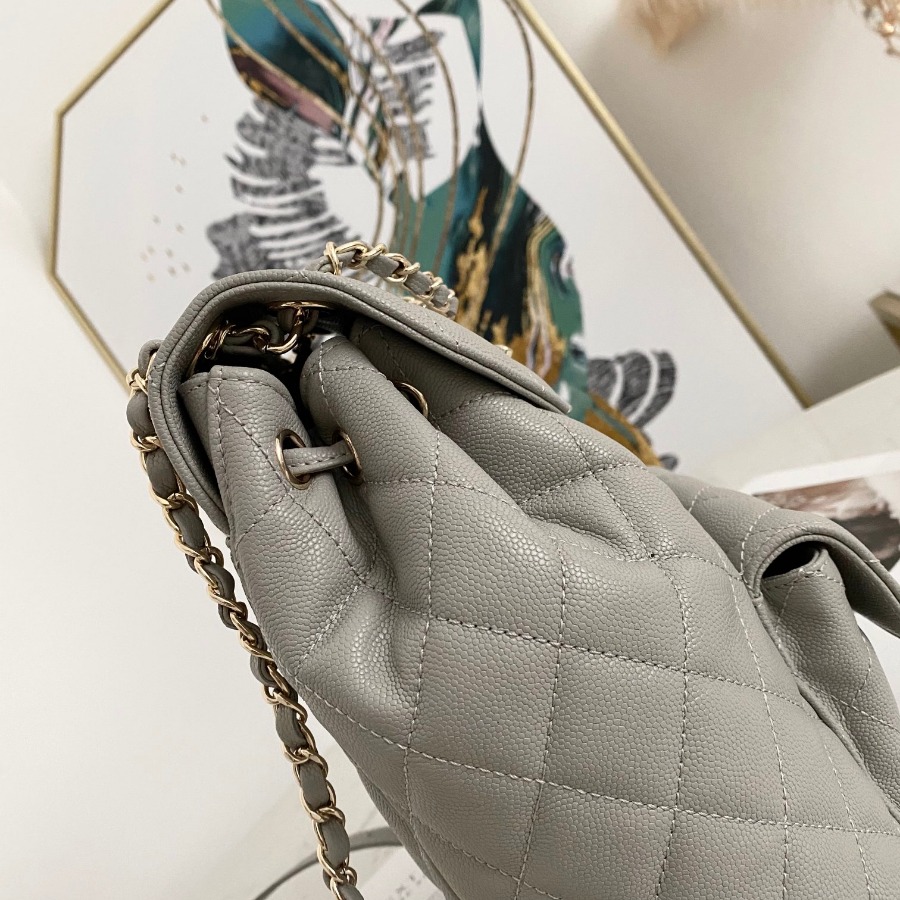 Chanel Backpacks, Calfskin, Gold-Tone Metal