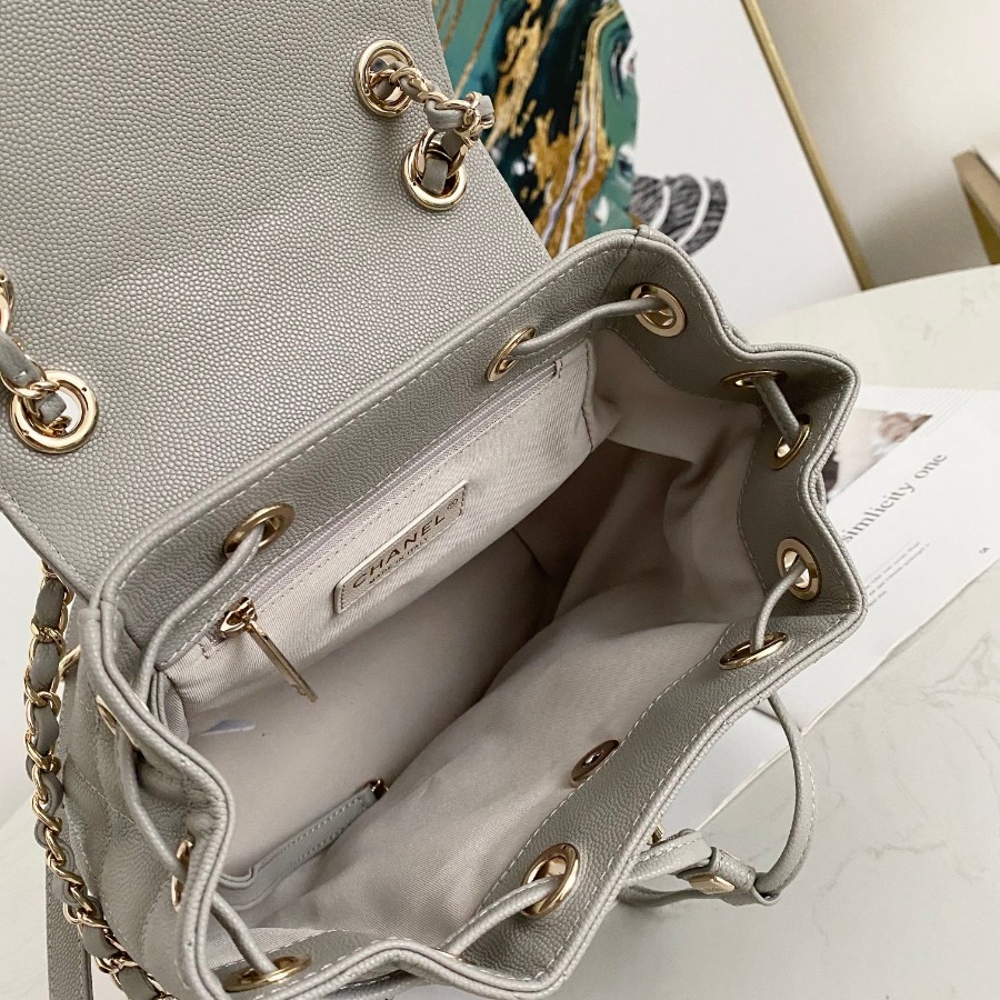 Chanel Backpacks, Calfskin, Gold-Tone Metal