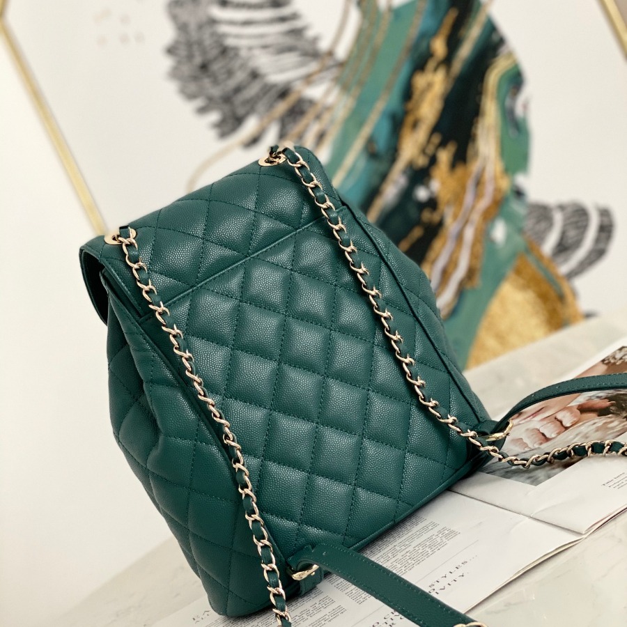 Chanel Backpacks, Calfskin, Gold-Tone Metal
