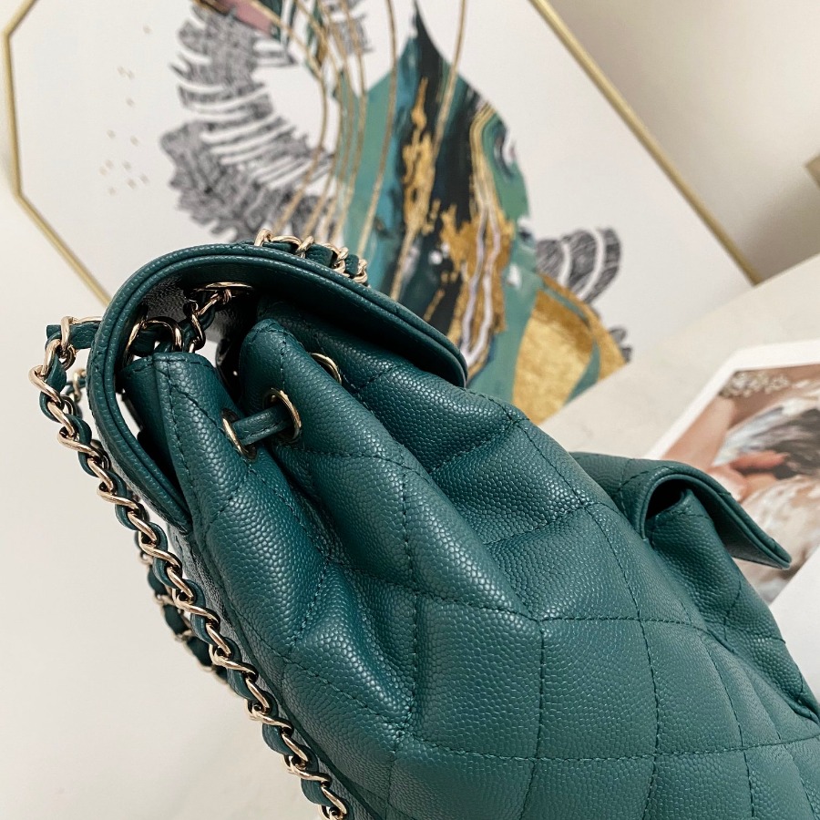 Chanel Backpacks, Calfskin, Gold-Tone Metal