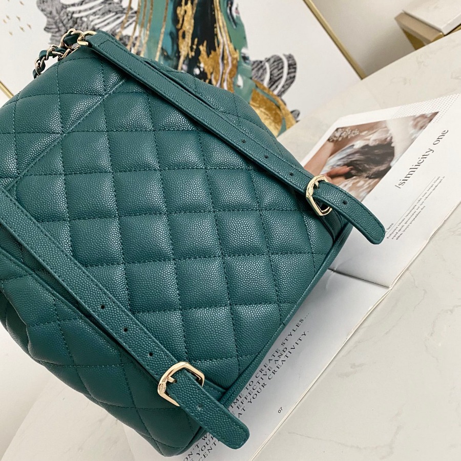 Chanel Backpacks, Calfskin, Gold-Tone Metal