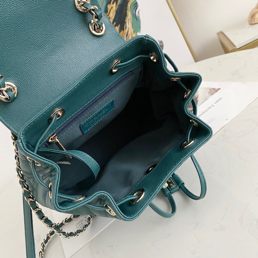 Chanel Backpacks, Calfskin, Gold-Tone Metal