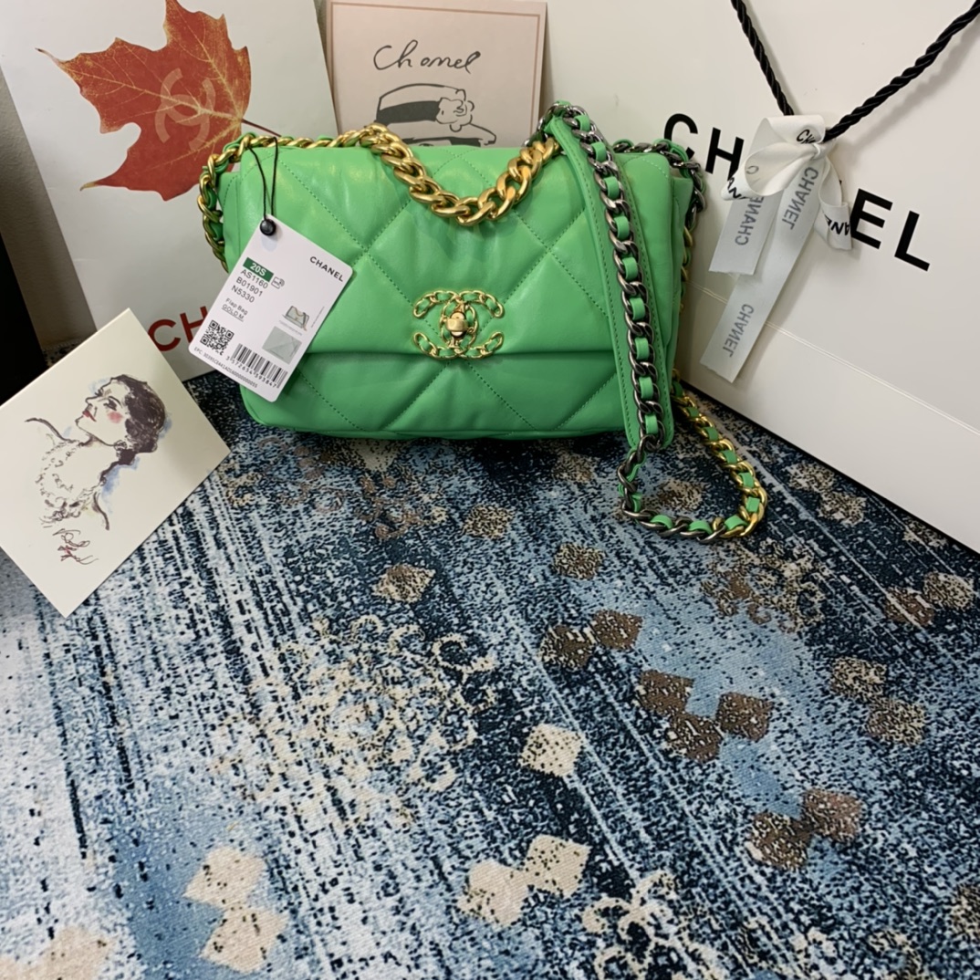 AS1160 chanel 19 small flap bag, CHANEL HANDBAGS