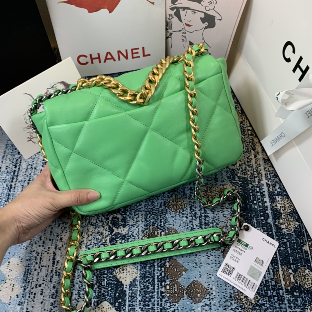 AS1160 chanel 19 small flap bag, CHANEL HANDBAGS