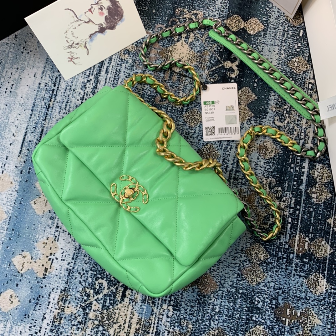 AS1160 chanel 19 small flap bag, CHANEL HANDBAGS