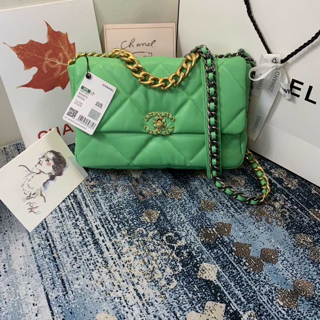 AS1161 chanel 19 large flap bag, CHANEL HANDBAGS