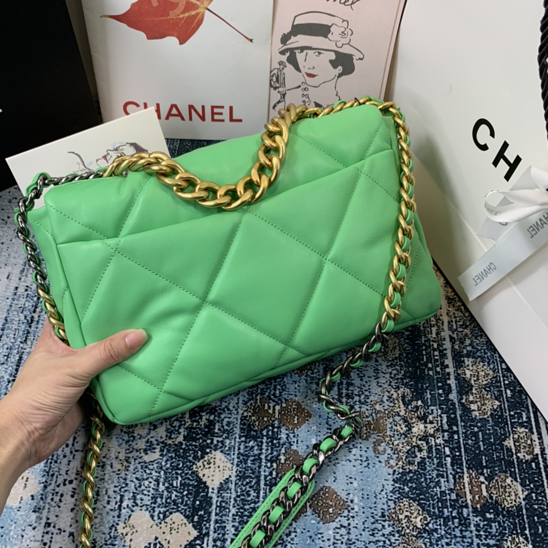 AS1161 chanel 19 large flap bag, CHANEL HANDBAGS