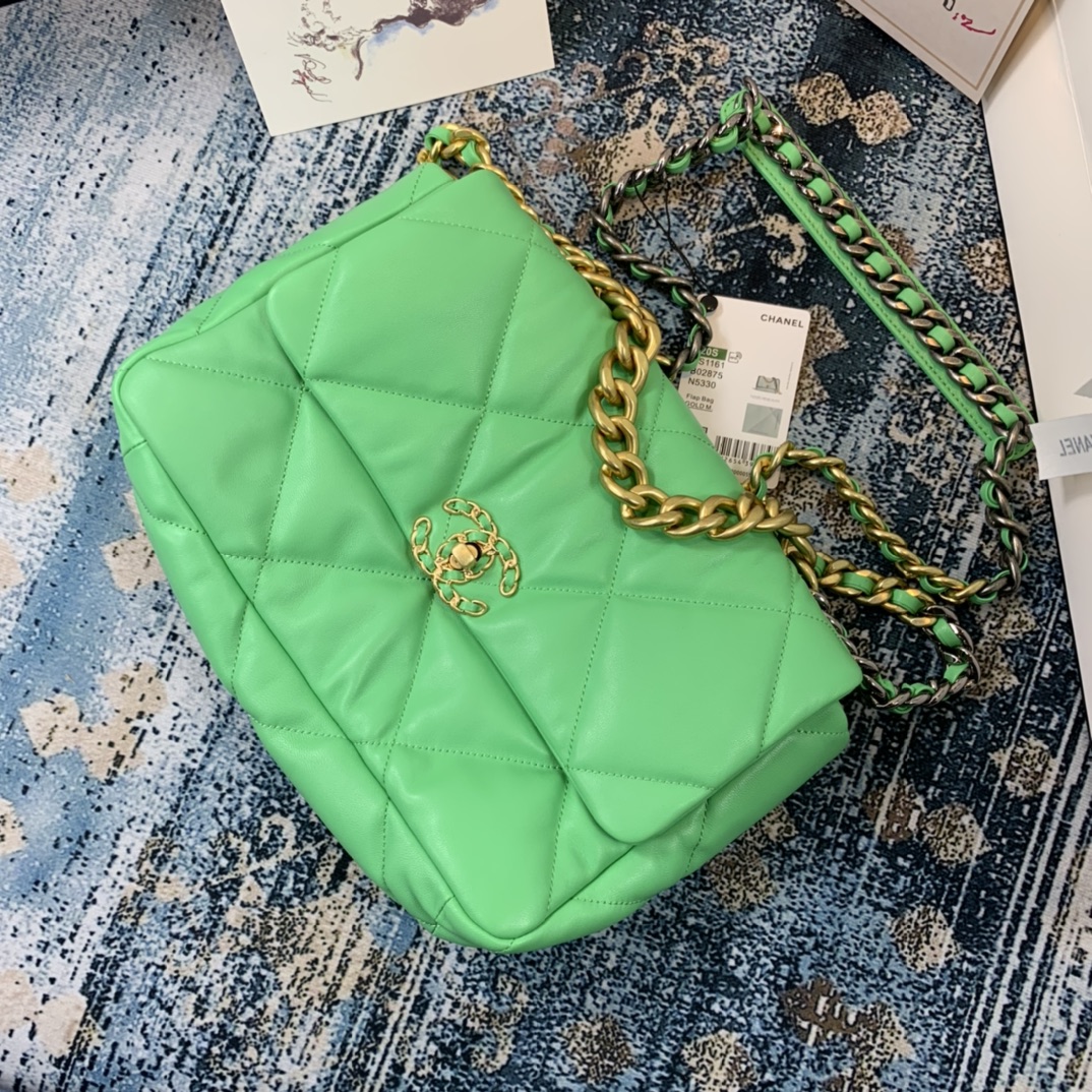 AS1161 chanel 19 large flap bag, CHANEL HANDBAGS