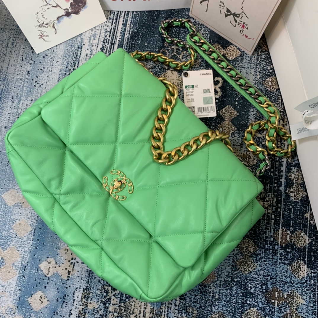 AS1162 chanel 19 maxi flap bag, CHANEL HANDBAGS