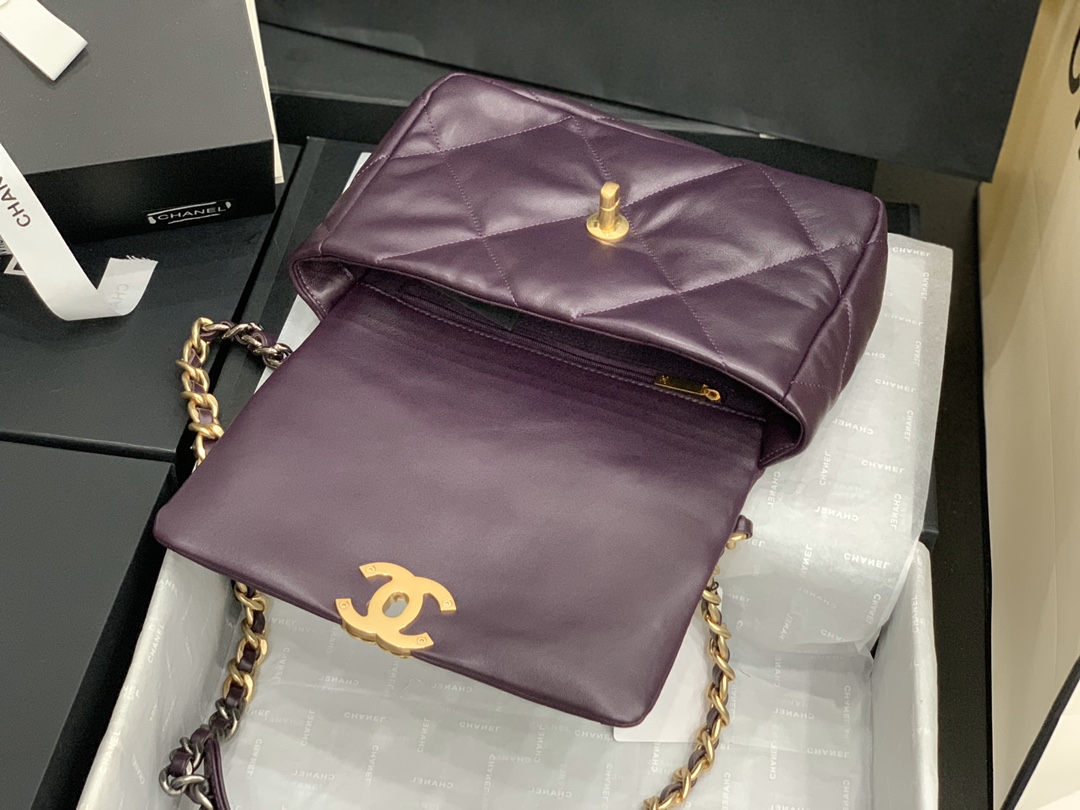 AS1160 chanel 19 small flap bag, CHANEL HANDBAGS