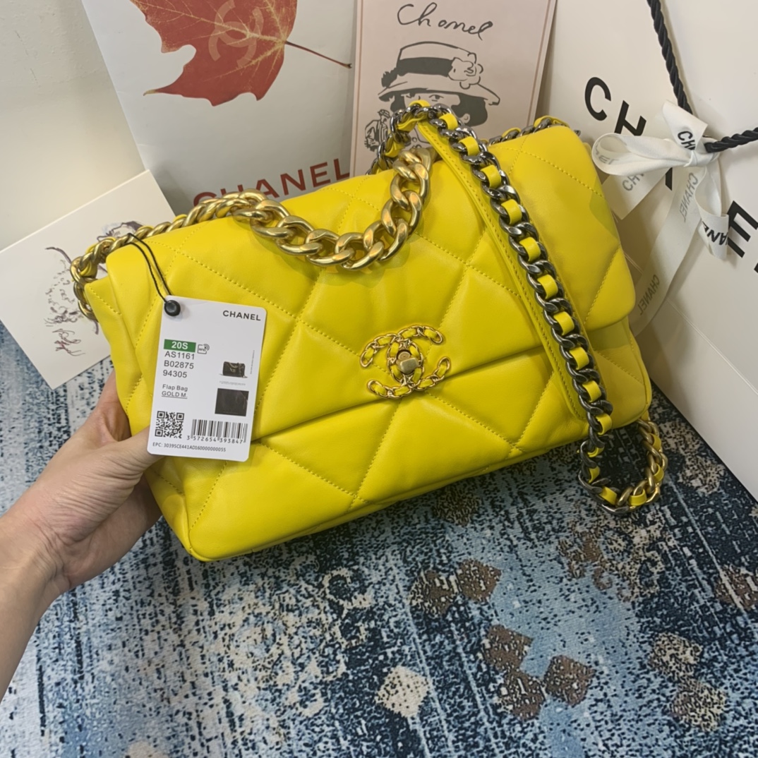 AS1161 chanel 19 large flap bag, CHANEL HANDBAGS