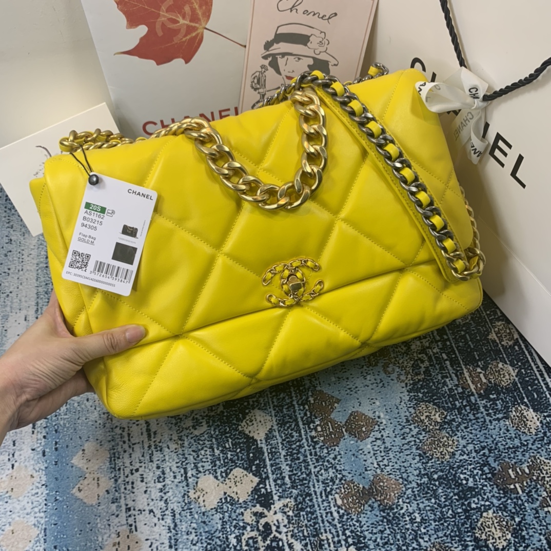AS1162 chanel 19 maxi flap bag, CHANEL HANDBAGS
