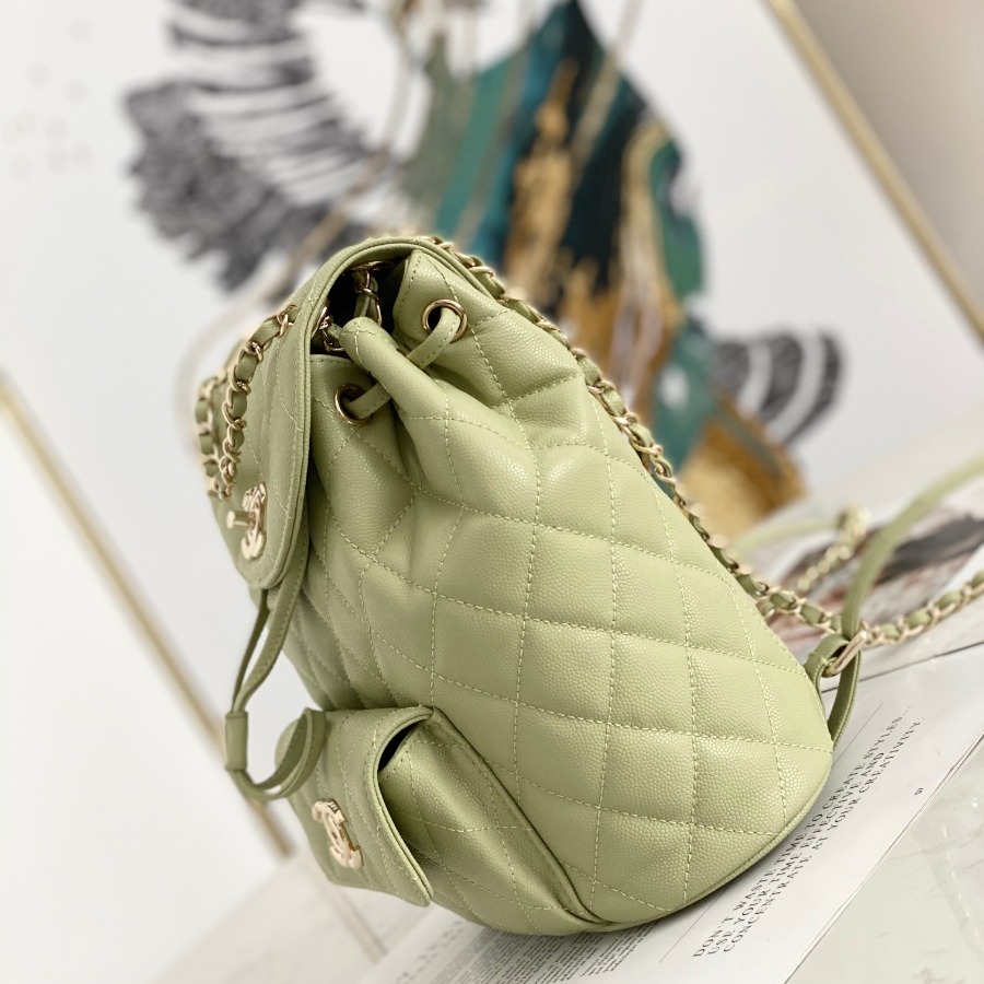 Chanel Backpacks, Calfskin, Gold-Tone Metal