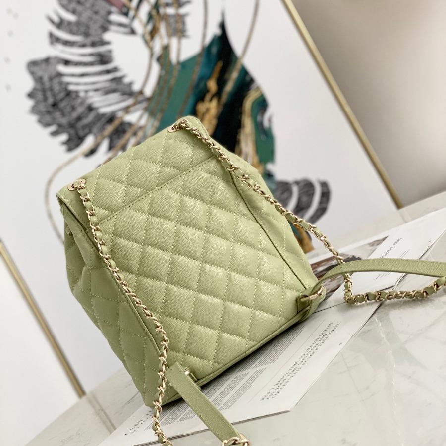 Chanel Backpacks, Calfskin, Gold-Tone Metal