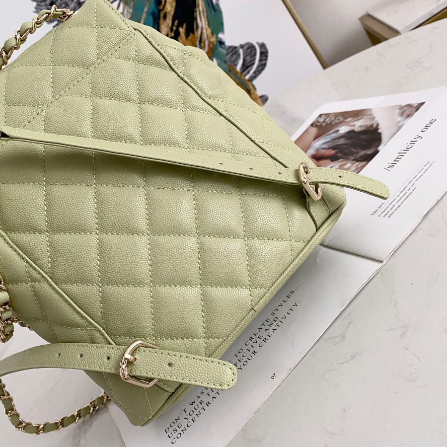Chanel Backpacks, Calfskin, Gold-Tone Metal