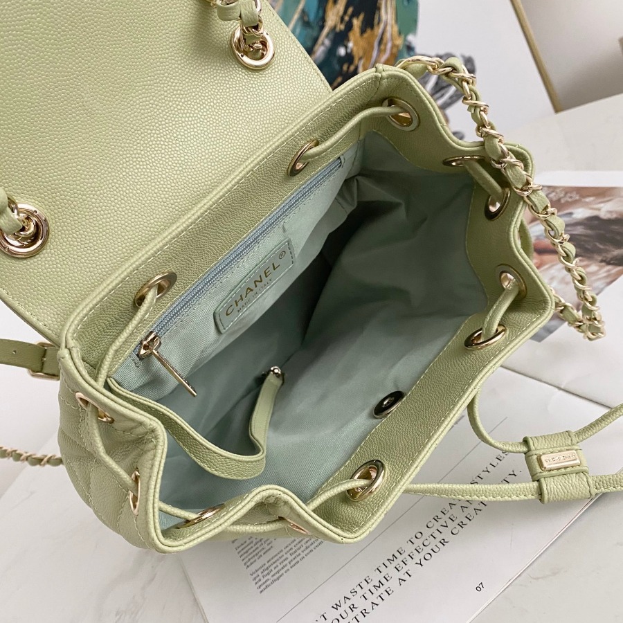 Chanel Backpacks, Calfskin, Gold-Tone Metal
