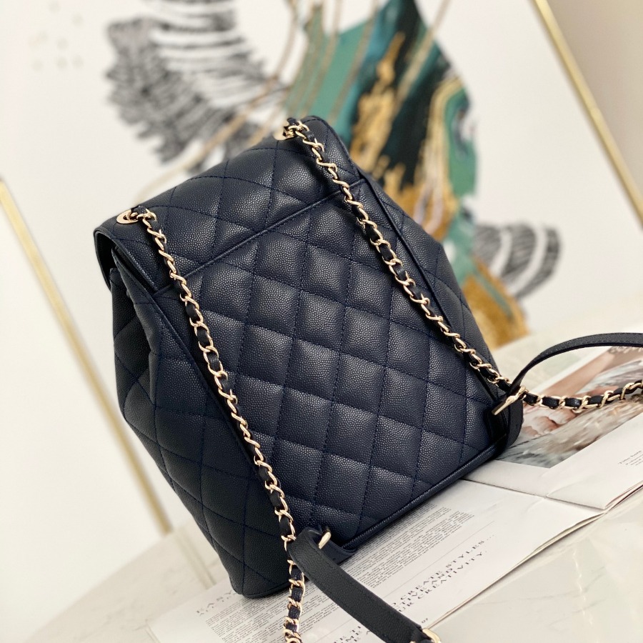 Chanel Backpacks, Calfskin, Gold-Tone Metal