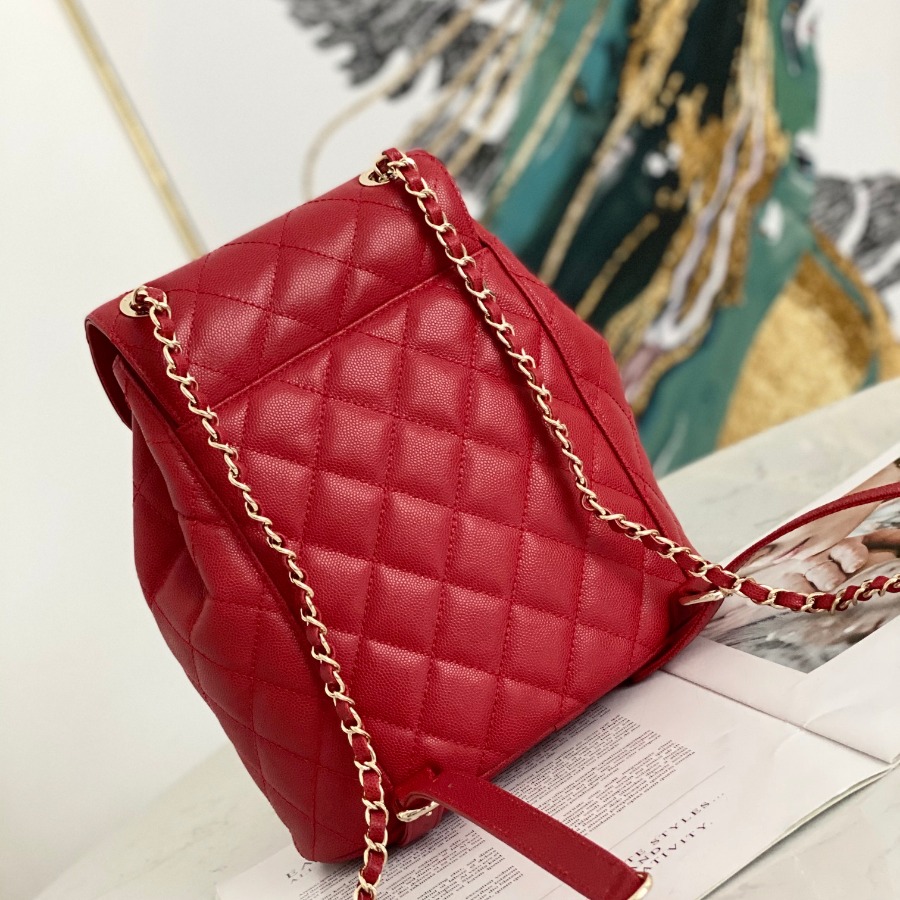 Chanel Backpacks, Calfskin, Gold-Tone Metal