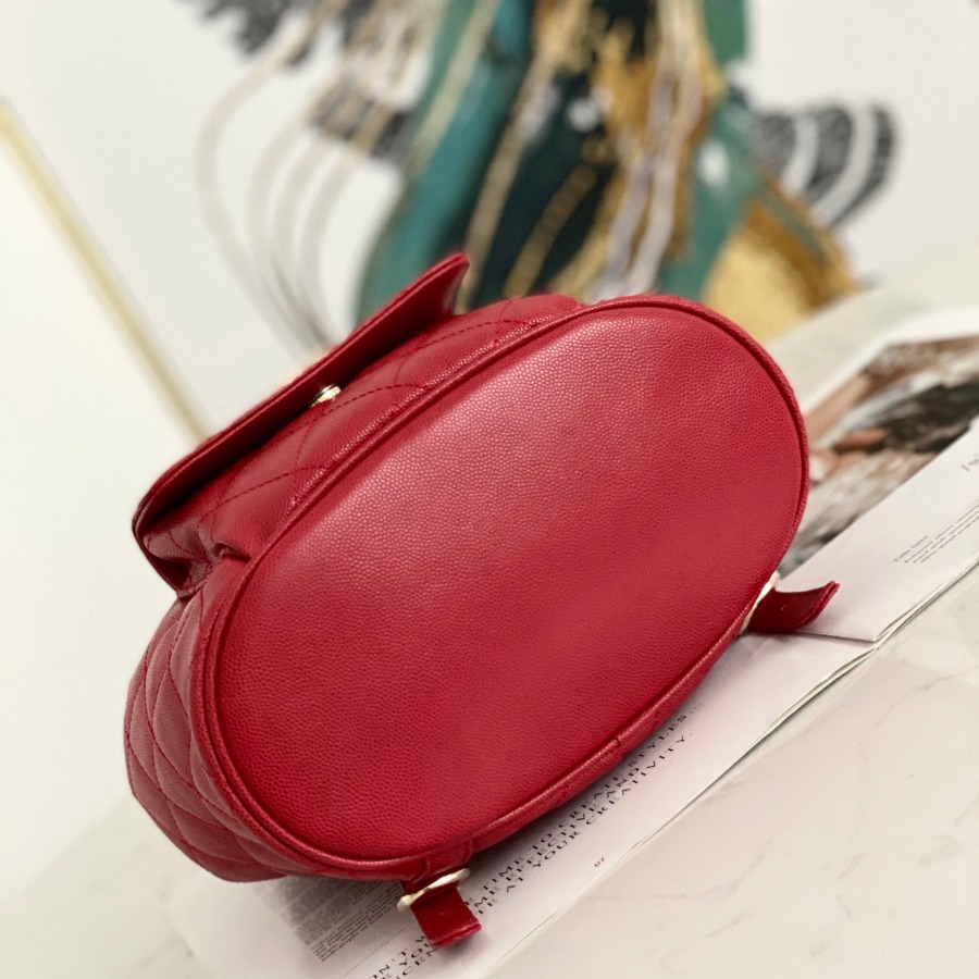 Chanel Backpacks, Calfskin, Gold-Tone Metal