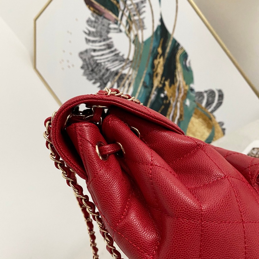 Chanel Backpacks, Calfskin, Gold-Tone Metal