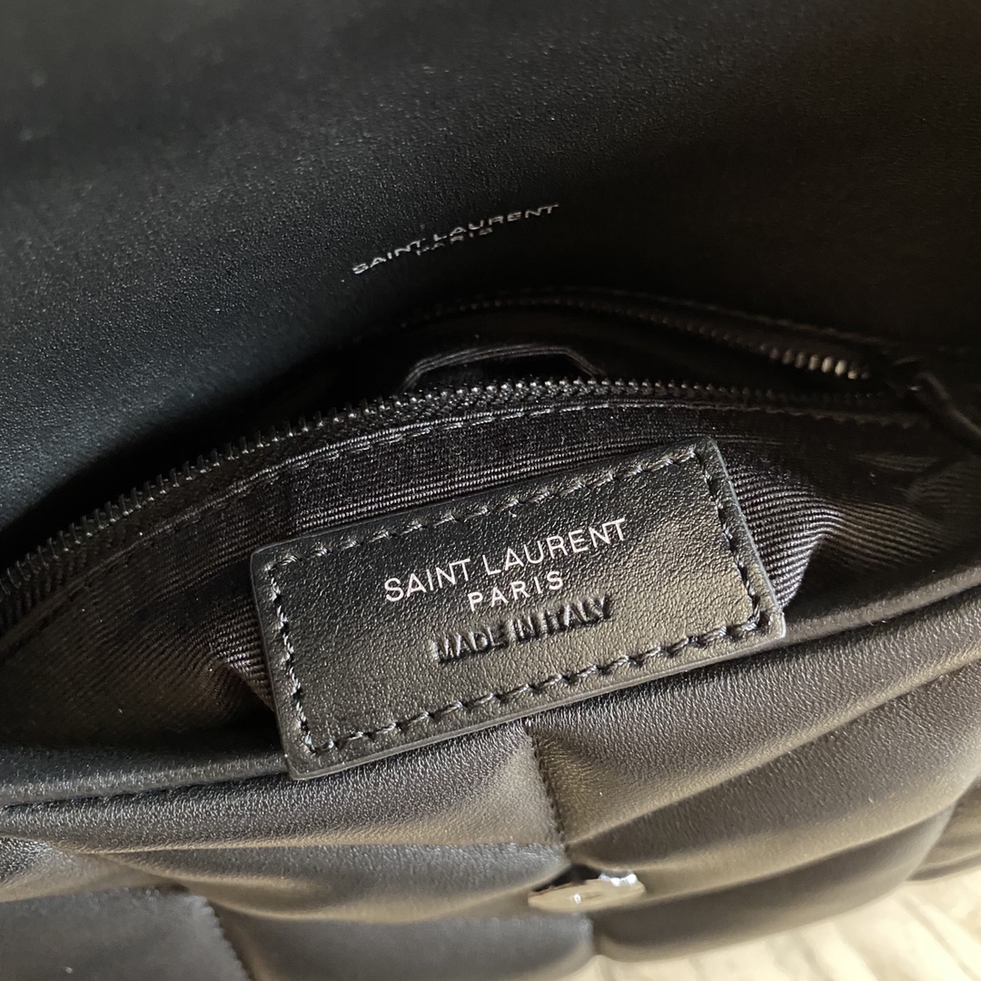 LOULOU PUFFER TOY BAG IN QUILTED WRINKLED MATTE LEATHER, YSL SAINT LAURENT 620333