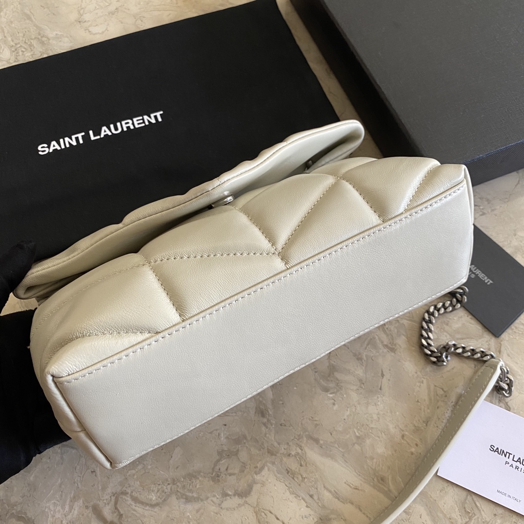LOULOU PUFFER TOY BAG IN QUILTED WRINKLED MATTE LEATHER, YSL SAINT LAURENT 620333