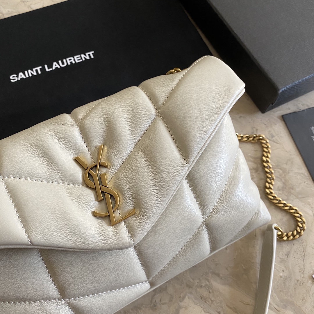 LOULOU PUFFER TOY BAG IN QUILTED WRINKLED MATTE LEATHER, YSL SAINT LAURENT 620333