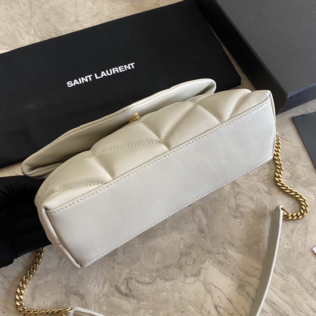 LOULOU PUFFER TOY BAG IN QUILTED WRINKLED MATTE LEATHER, YSL SAINT LAURENT 620333