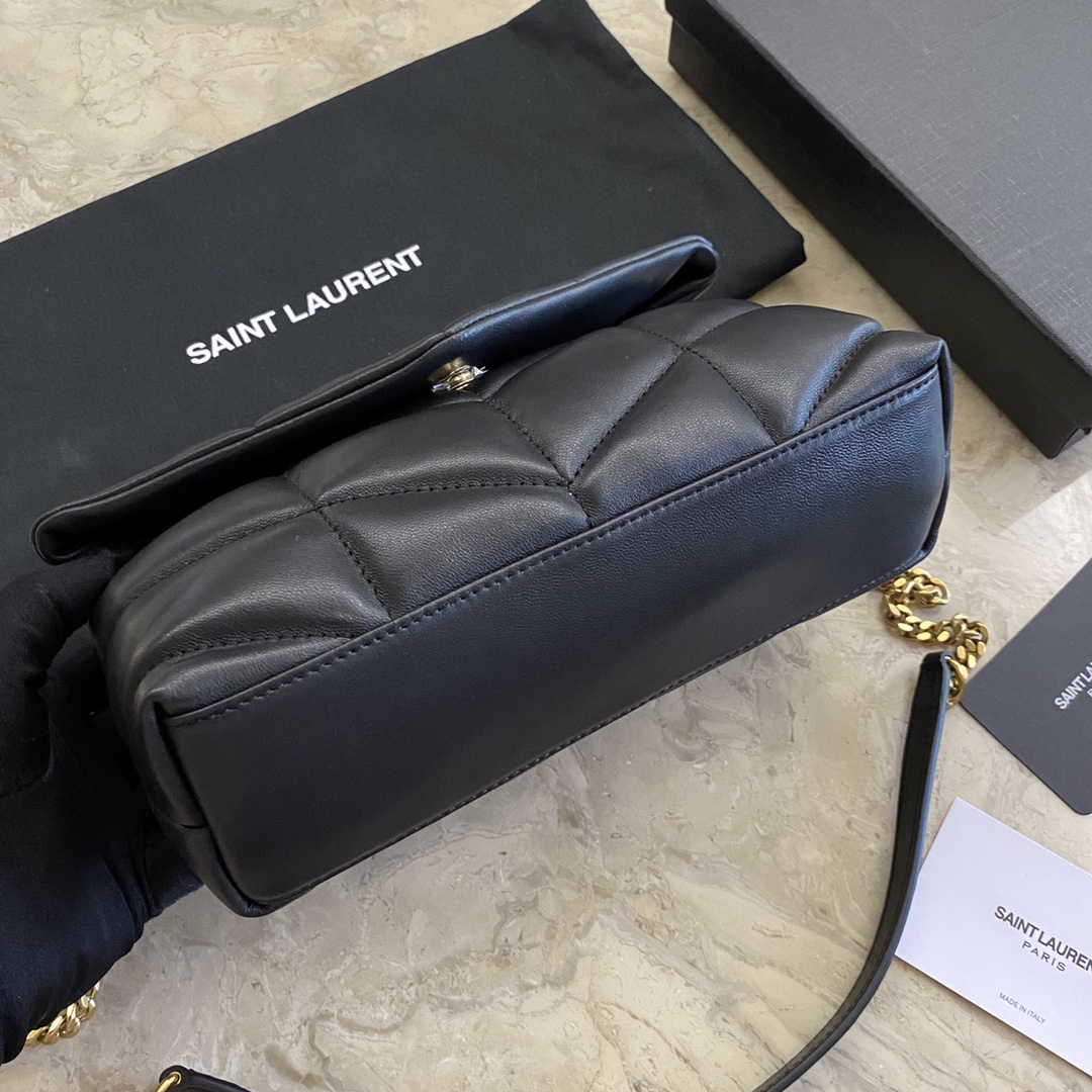 LOULOU PUFFER TOY BAG IN QUILTED WRINKLED MATTE LEATHER, YSL SAINT LAURENT 620333