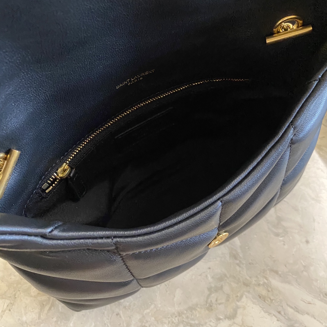 LOULOU PUFFER TOY BAG IN QUILTED WRINKLED MATTE LEATHER, YSL SAINT LAURENT 620333