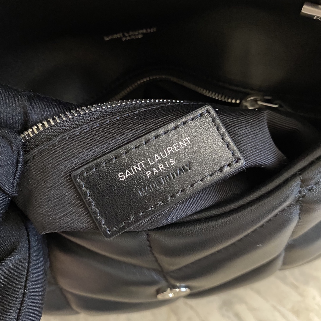LOULOU PUFFER TOY BAG IN QUILTED WRINKLED MATTE LEATHER, YSL SAINT LAURENT 620333
