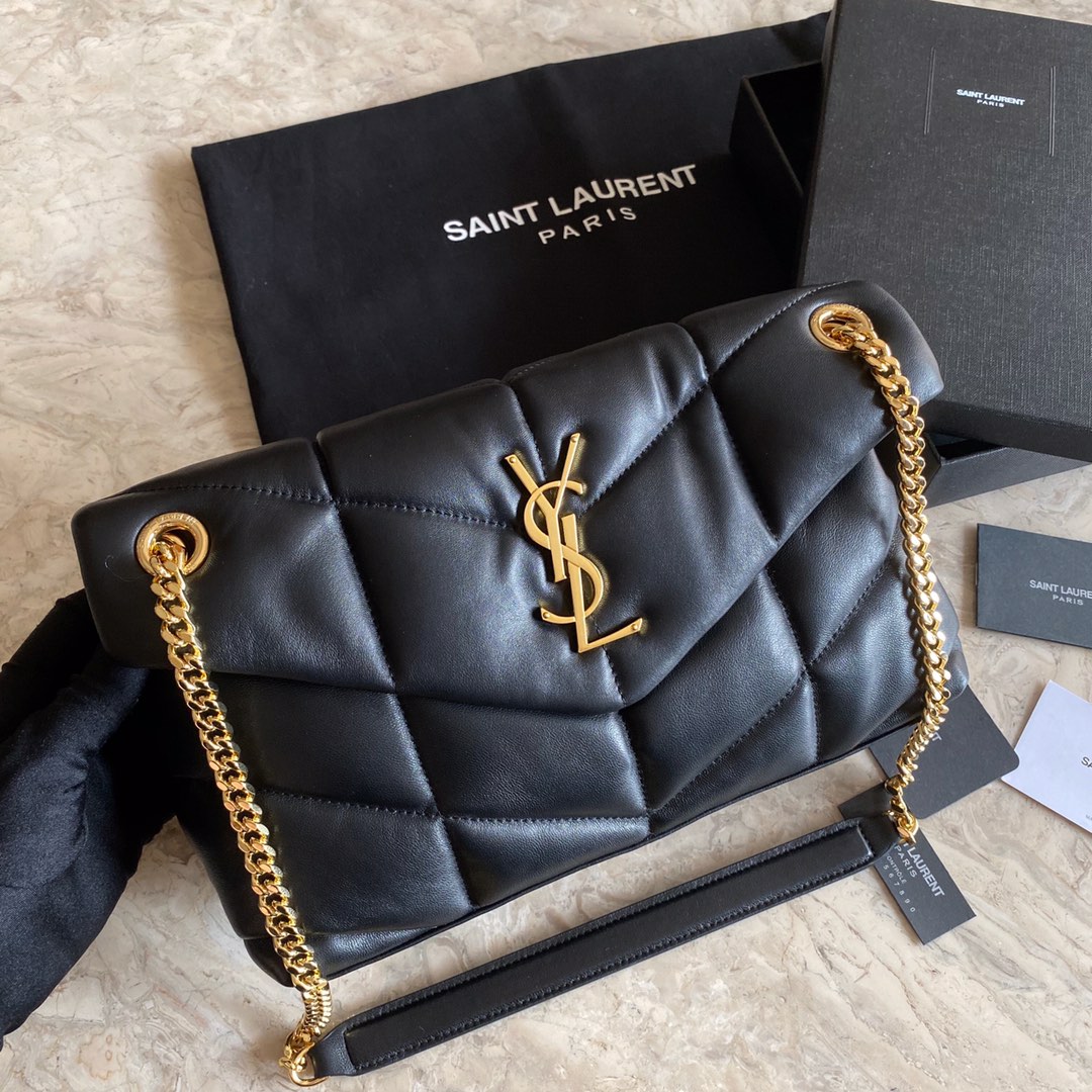 LOULOU PUFFER SMALL BAG IN QUILTED LAMBSKIN, YSL SAINT LAURENT 577476