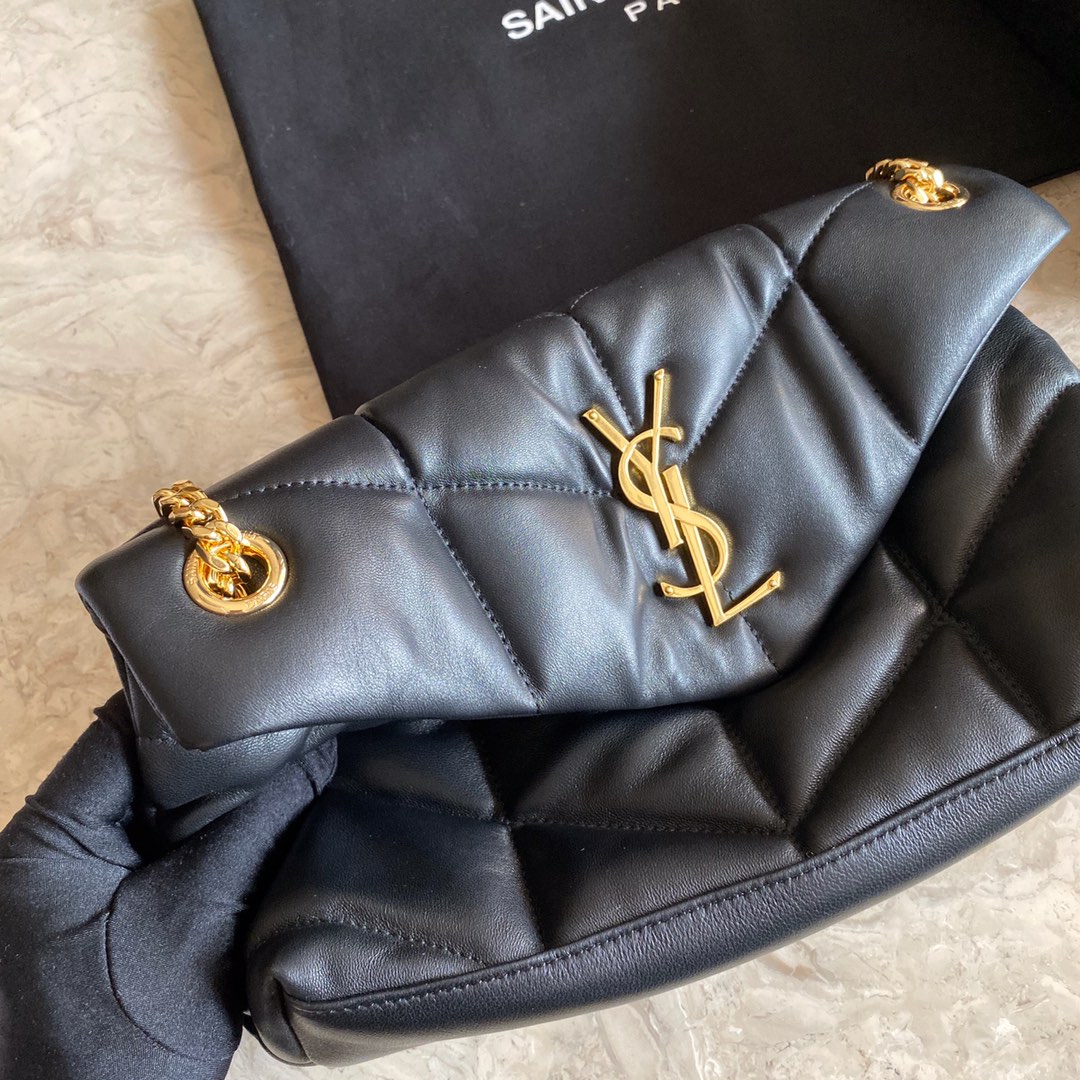 LOULOU PUFFER SMALL BAG IN QUILTED LAMBSKIN, YSL SAINT LAURENT 577476