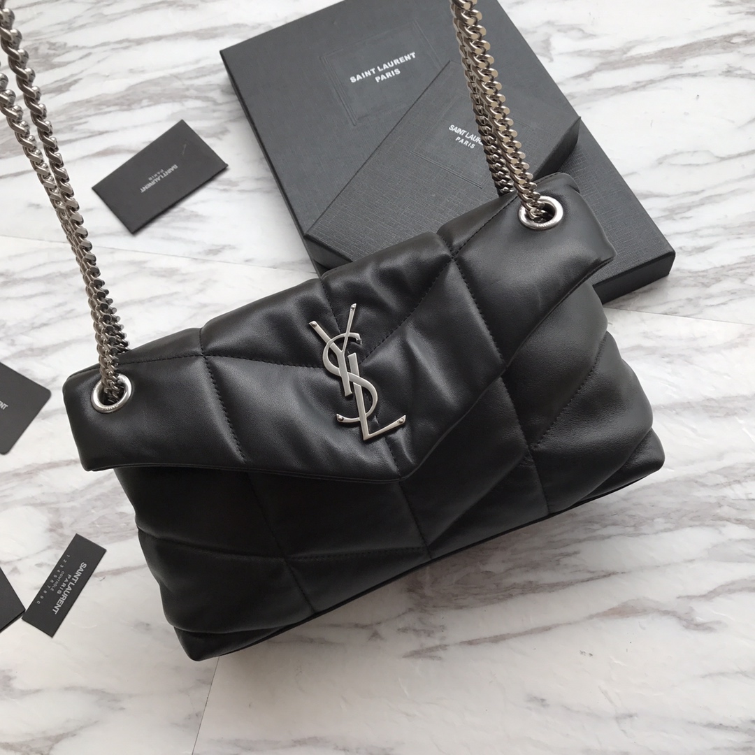 LOULOU PUFFER SMALL BAG IN QUILTED LAMBSKIN, YSL SAINT LAURENT 577476