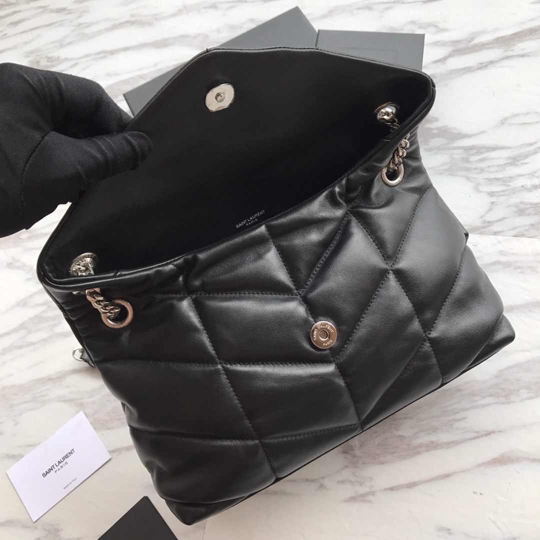 LOULOU PUFFER SMALL BAG IN QUILTED LAMBSKIN, YSL SAINT LAURENT 577476