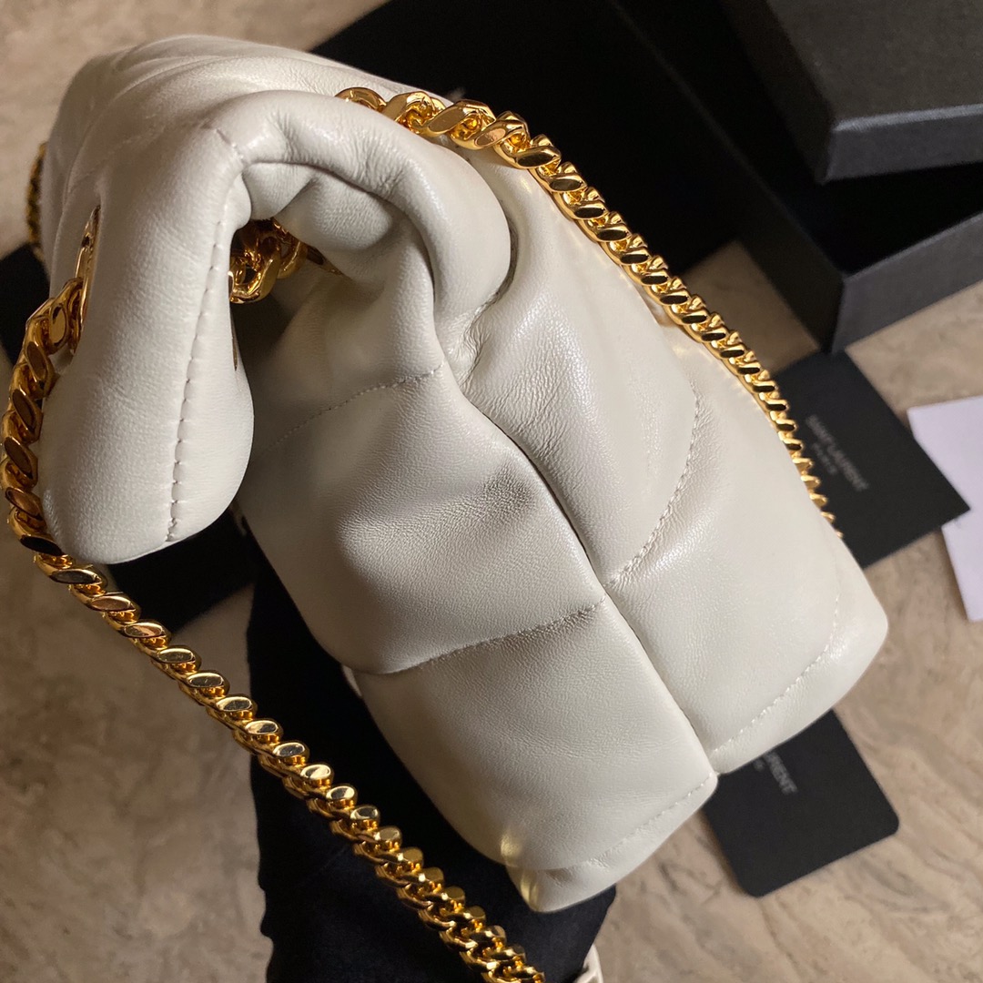 LOULOU PUFFER SMALL BAG IN QUILTED LAMBSKIN, YSL SAINT LAURENT 577476