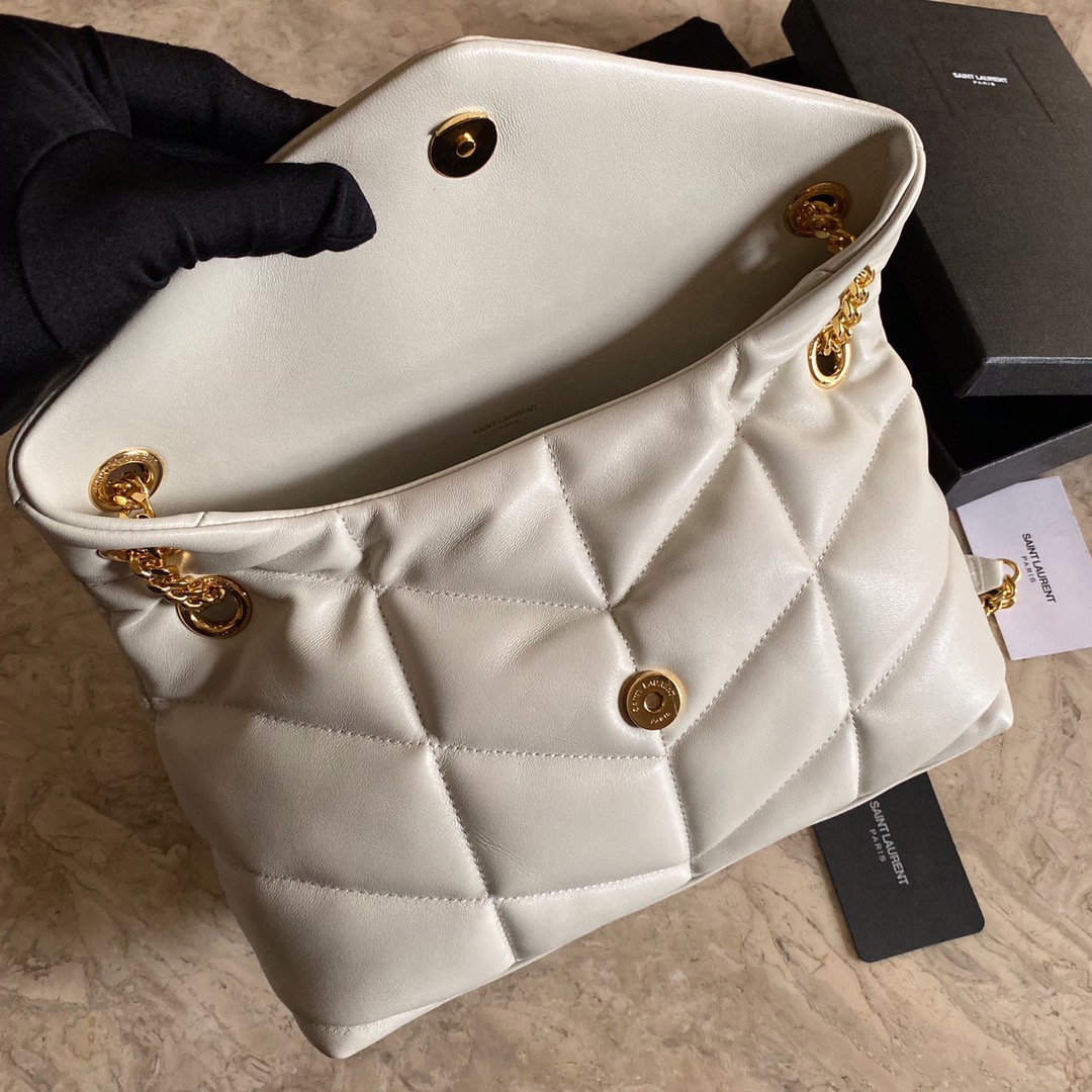LOULOU PUFFER SMALL BAG IN QUILTED LAMBSKIN, YSL SAINT LAURENT 577476