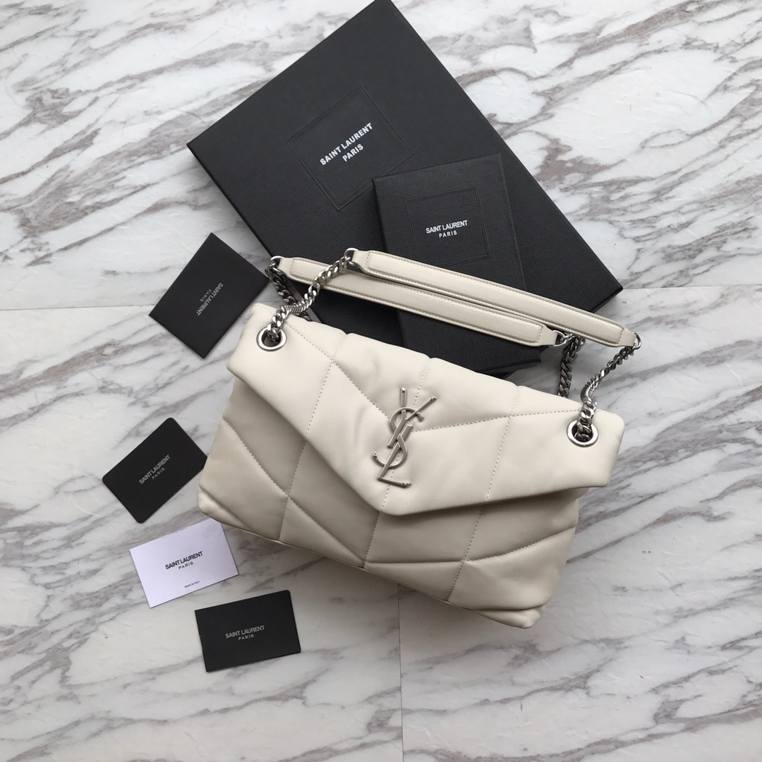 LOULOU PUFFER SMALL BAG IN QUILTED LAMBSKIN, YSL SAINT LAURENT 577476