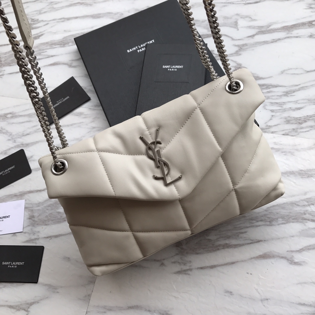 LOULOU PUFFER SMALL BAG IN QUILTED LAMBSKIN, YSL SAINT LAURENT 577476