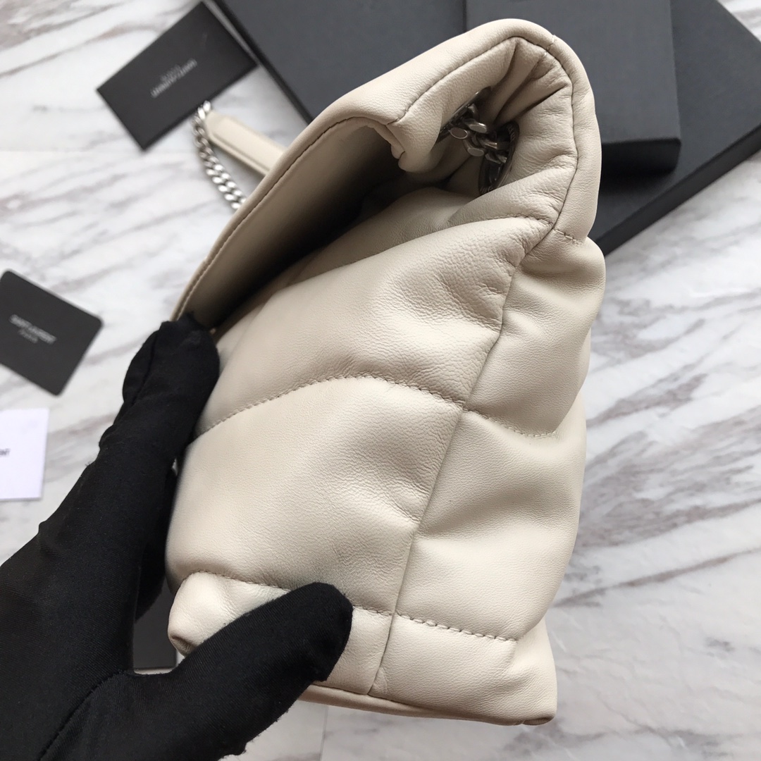 LOULOU PUFFER SMALL BAG IN QUILTED LAMBSKIN, YSL SAINT LAURENT 577476