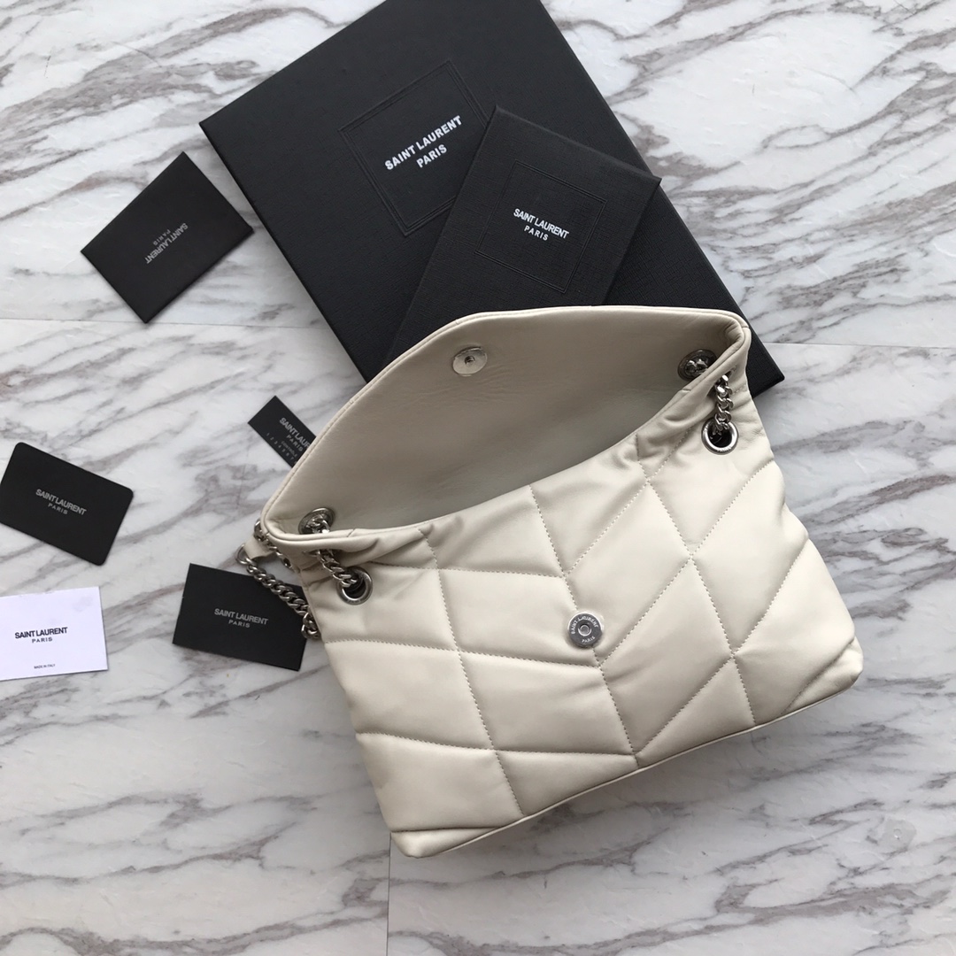 LOULOU PUFFER SMALL BAG IN QUILTED LAMBSKIN, YSL SAINT LAURENT 577476