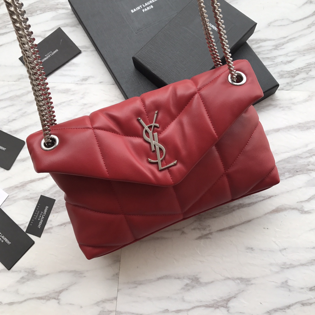 LOULOU PUFFER SMALL BAG IN QUILTED LAMBSKIN, YSL SAINT LAURENT 577476