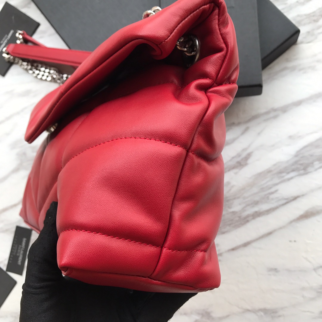 LOULOU PUFFER SMALL BAG IN QUILTED LAMBSKIN, YSL SAINT LAURENT 577476