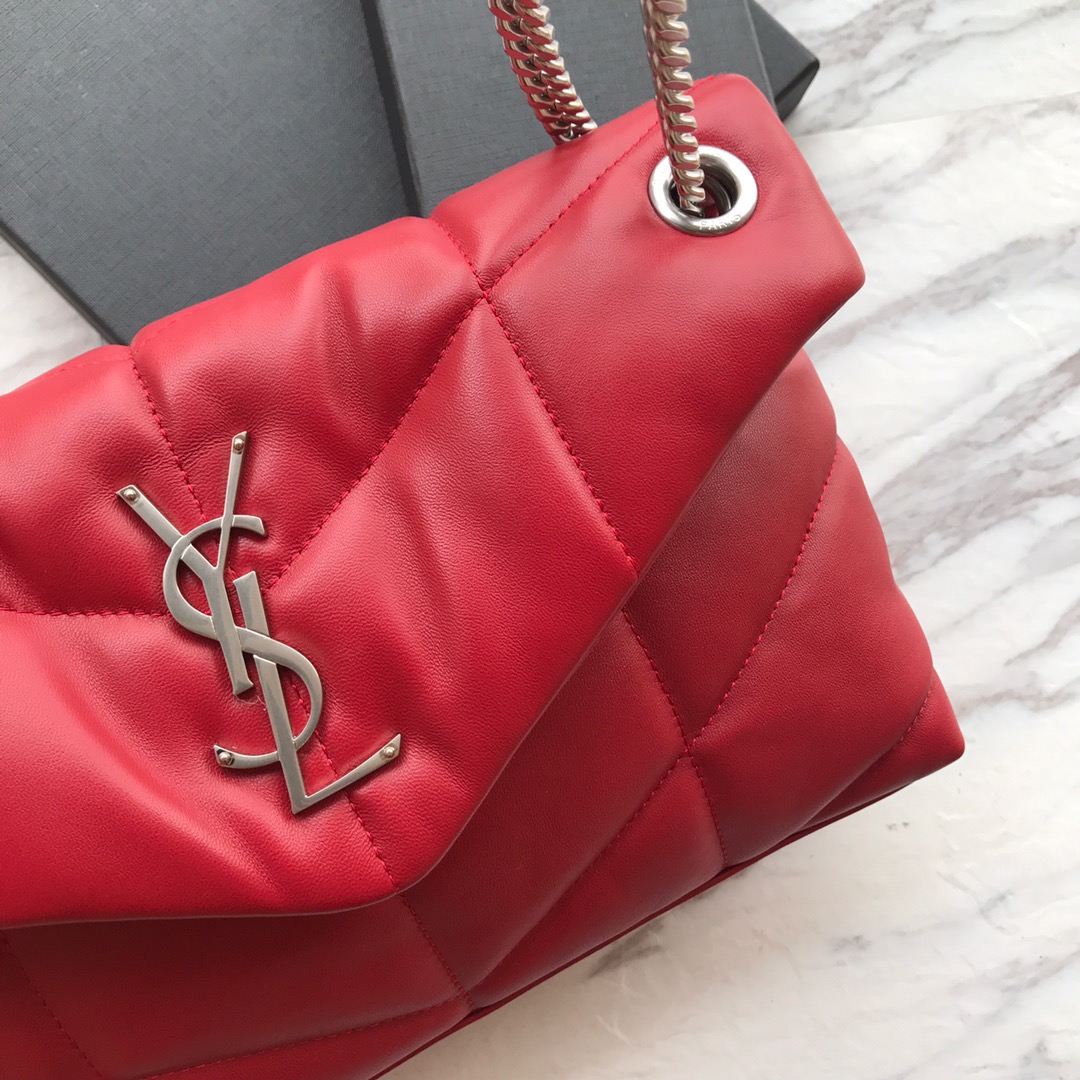 LOULOU PUFFER SMALL BAG IN QUILTED LAMBSKIN, YSL SAINT LAURENT 577476